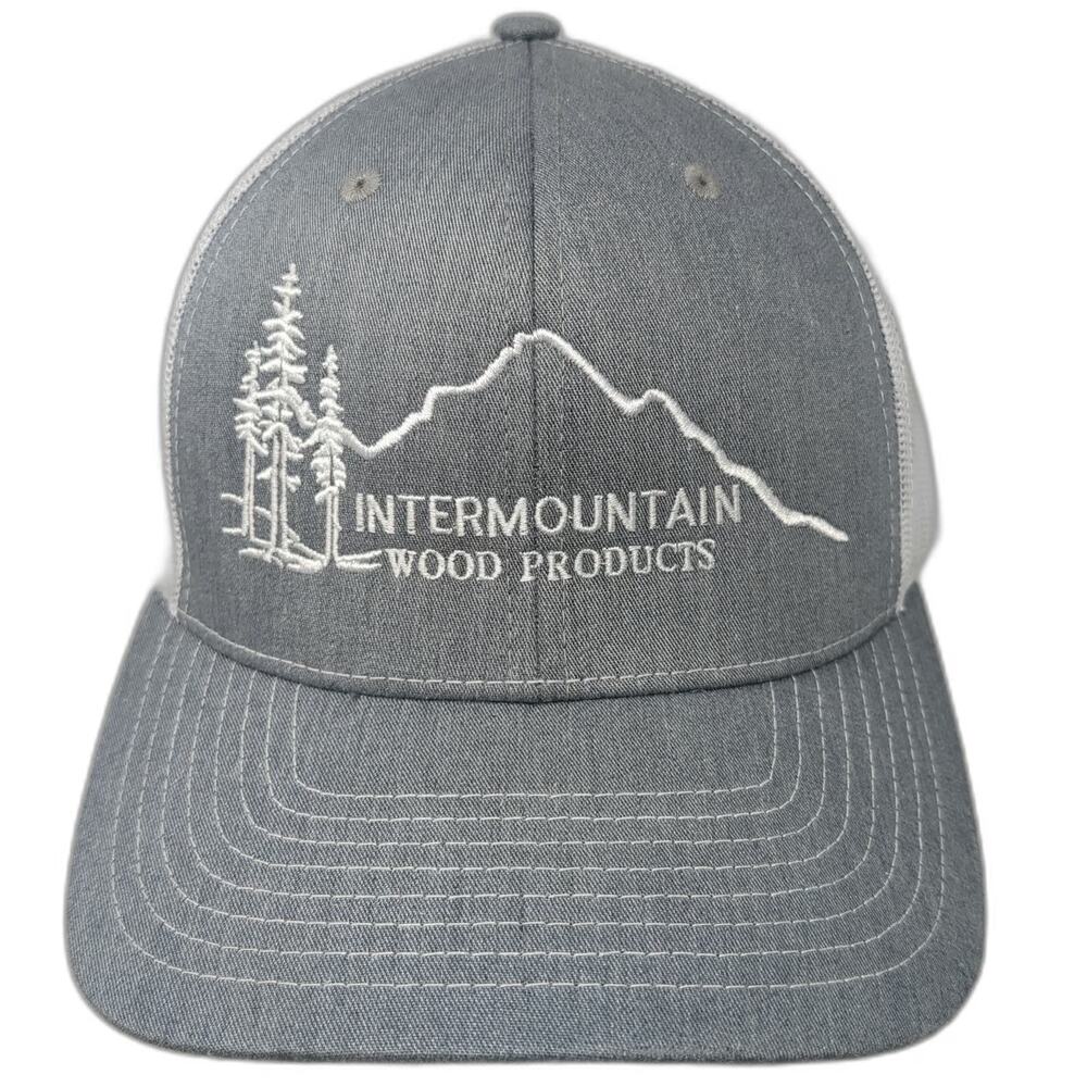 Richardson 112 Trucker Hat Gray OSFM Intermountain Wood Products Snapback Mesh